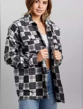 Gilded Intent Patchwork Flannel Shirt